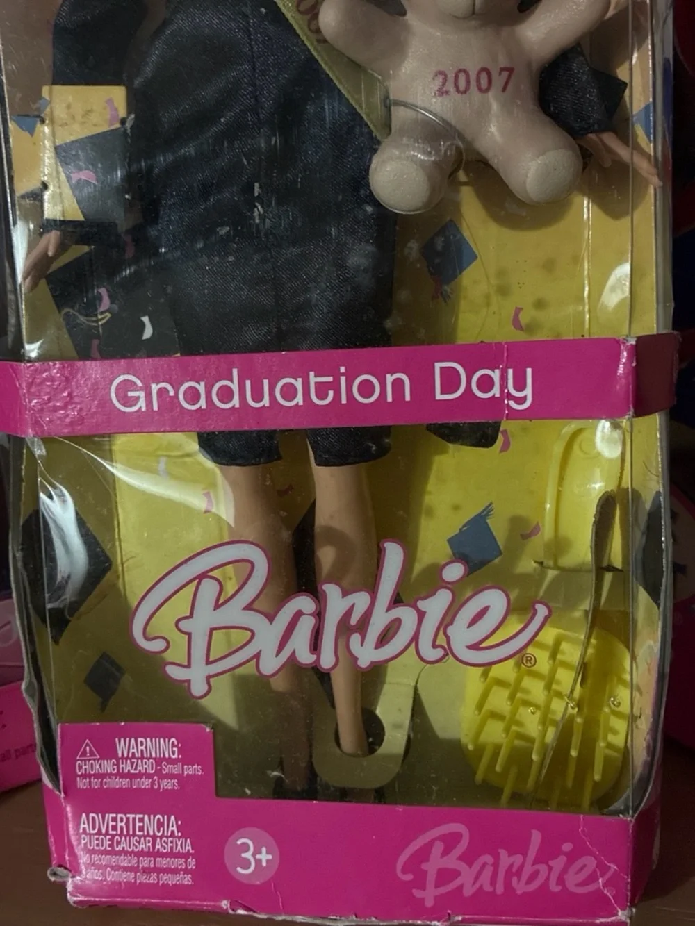 Barbie Graduation Day Doll in Black Gown with Beige Teddy